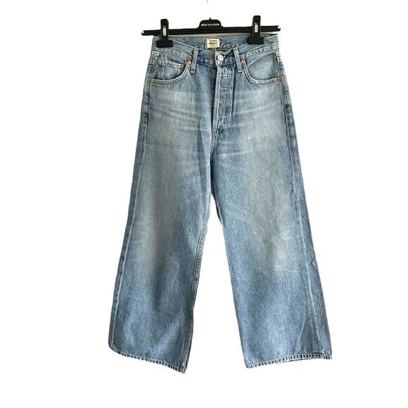 CITIZENS OF HUMANITY High Waisted Wide Leg Sacha Tularosa Jeans Light Blue 24 - Picture 2 of 11